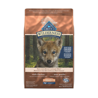 Blue Buffalo Wilderness More Meat & Wholesome Grains Natural Dry Dog Food Large Breed Puppy Chicken - Dog Food - Blue Buffalo - PetMax Canada