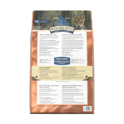 Blue Buffalo Wilderness More Meat & Wholesome Grains Natural Dry Dog Food Large Breed Puppy Chicken - Image 3 - Blue Buffalo - PetMax Canada