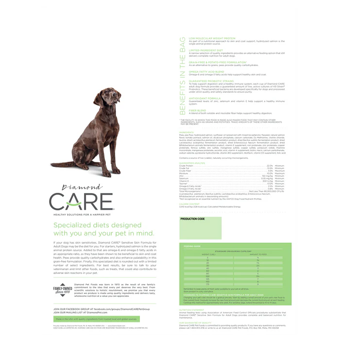 Diamond Care Dog Food Adult Sensitive Skin