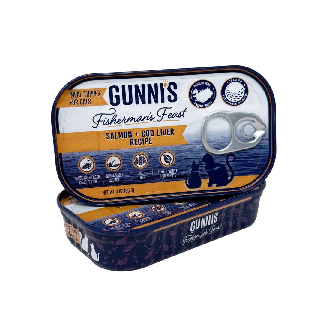Gunni's Pet Salmon & Cod Liver Recipe Food Topper For Cats