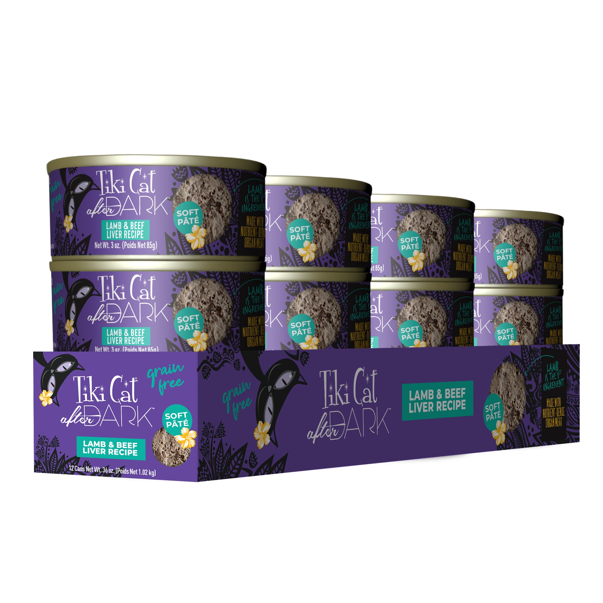 Tiki Cat After Dark Pâté Lamb & Beef Liver Recipe Canned Wet Cat Food - Case of 12 - Tiki Cat - PetMax Canada