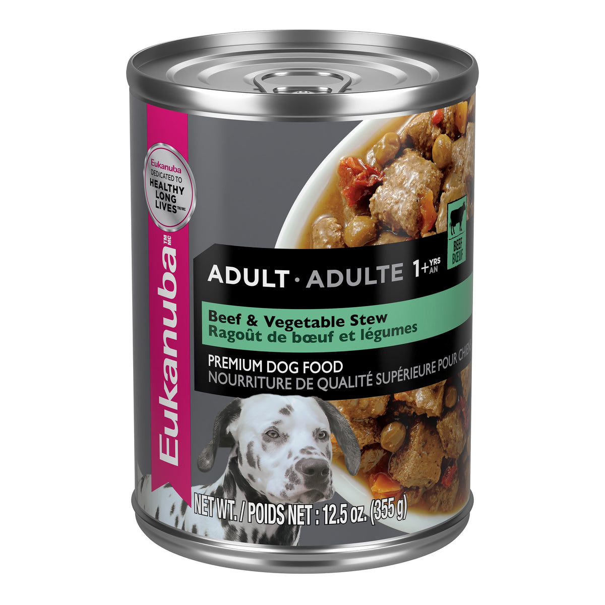 Eukanuba Adult Beef & Vegetable Stew Canned Dog Food - 355g - Canned Dog Food - Eukanuba - PetMax Canada