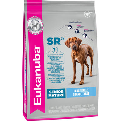 Eukanuba Senior Large Breed Dry Dog Food front of bag, right view - 15 Kg - Dog Food - Eukanuba - PetMax Canada
