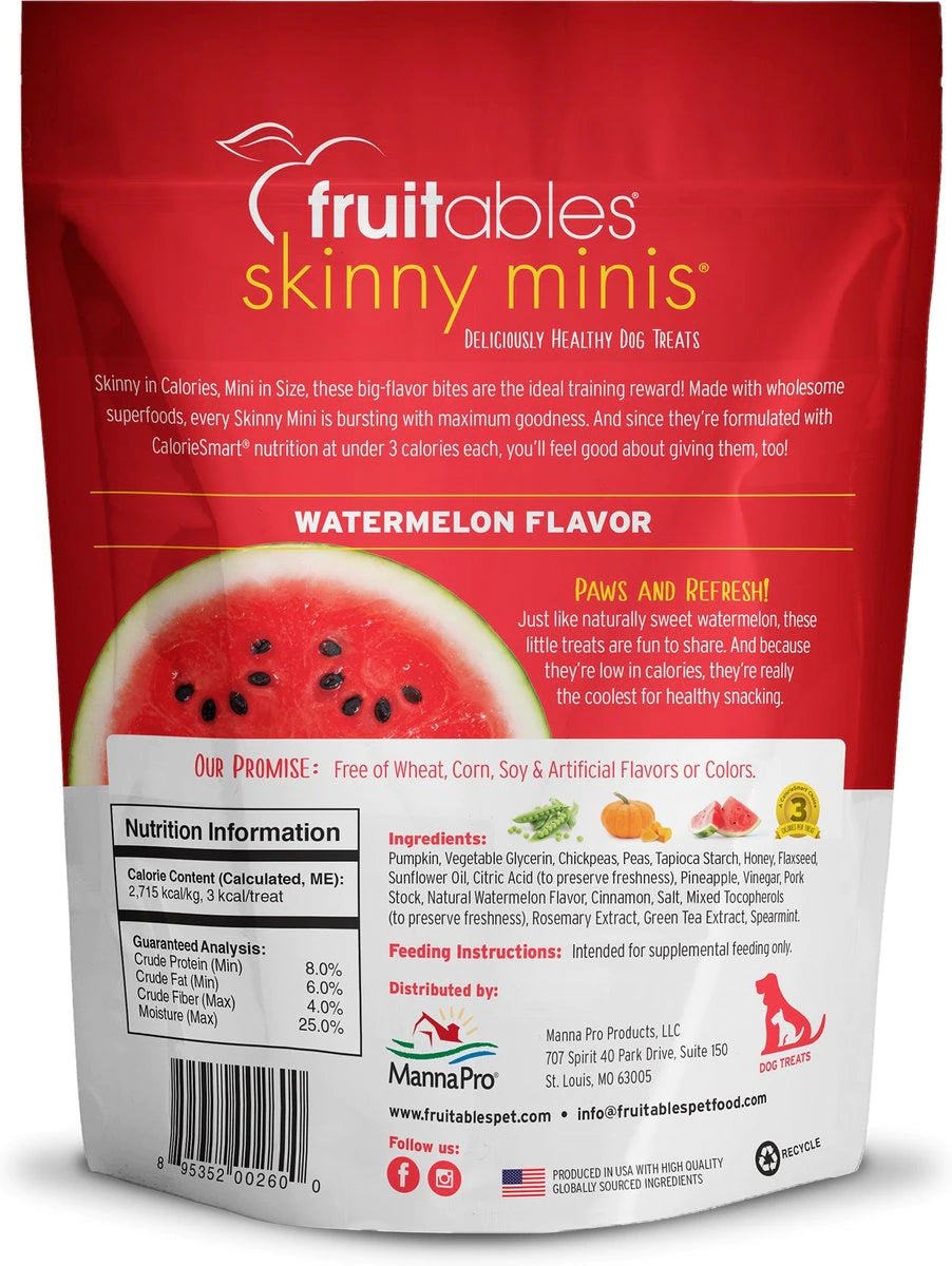Fruitables Skinny Minis Watermelon Flavor Soft & Chewy Dog Treats  Dog Treats  | PetMax Canada