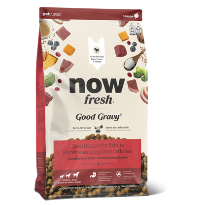 Now Fresh Good Gravy Beef Coated in Bone Broth for Dogs