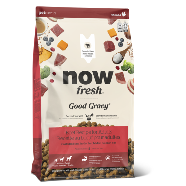 Now Fresh Good Gravy Beef Coated in Bone Broth for Dogs