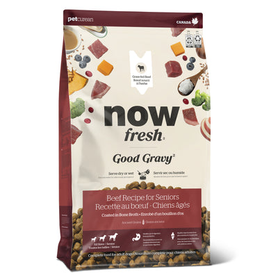 Now Fresh Good Gravy Beef Coated in Bone Broth for Senior Dogs
