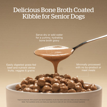 Now Fresh Good Gravy Beef Coated in Bone Broth for Senior Dogs
