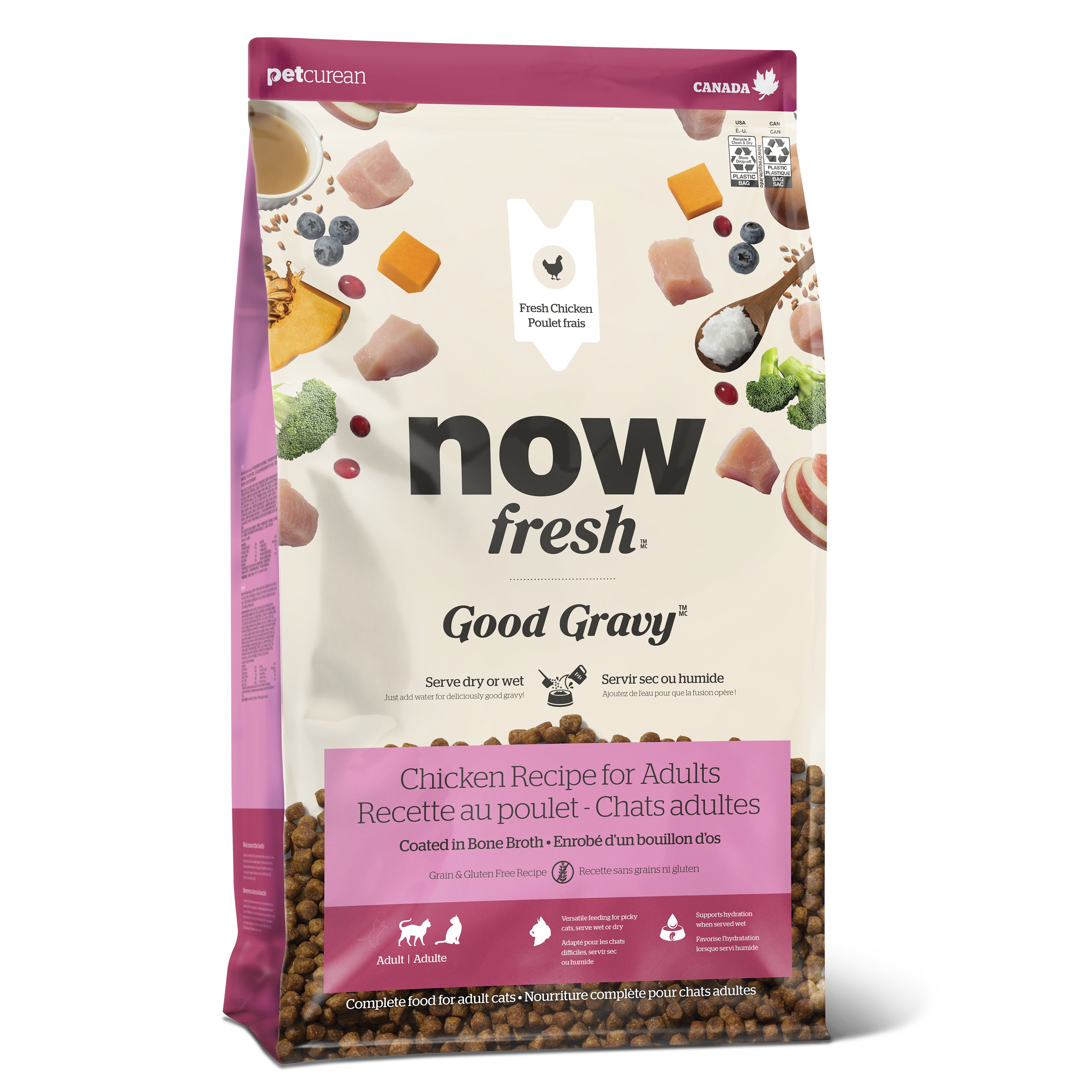 Now Fresh Good Gravy Chicken Coated in Bone Broth for Cats