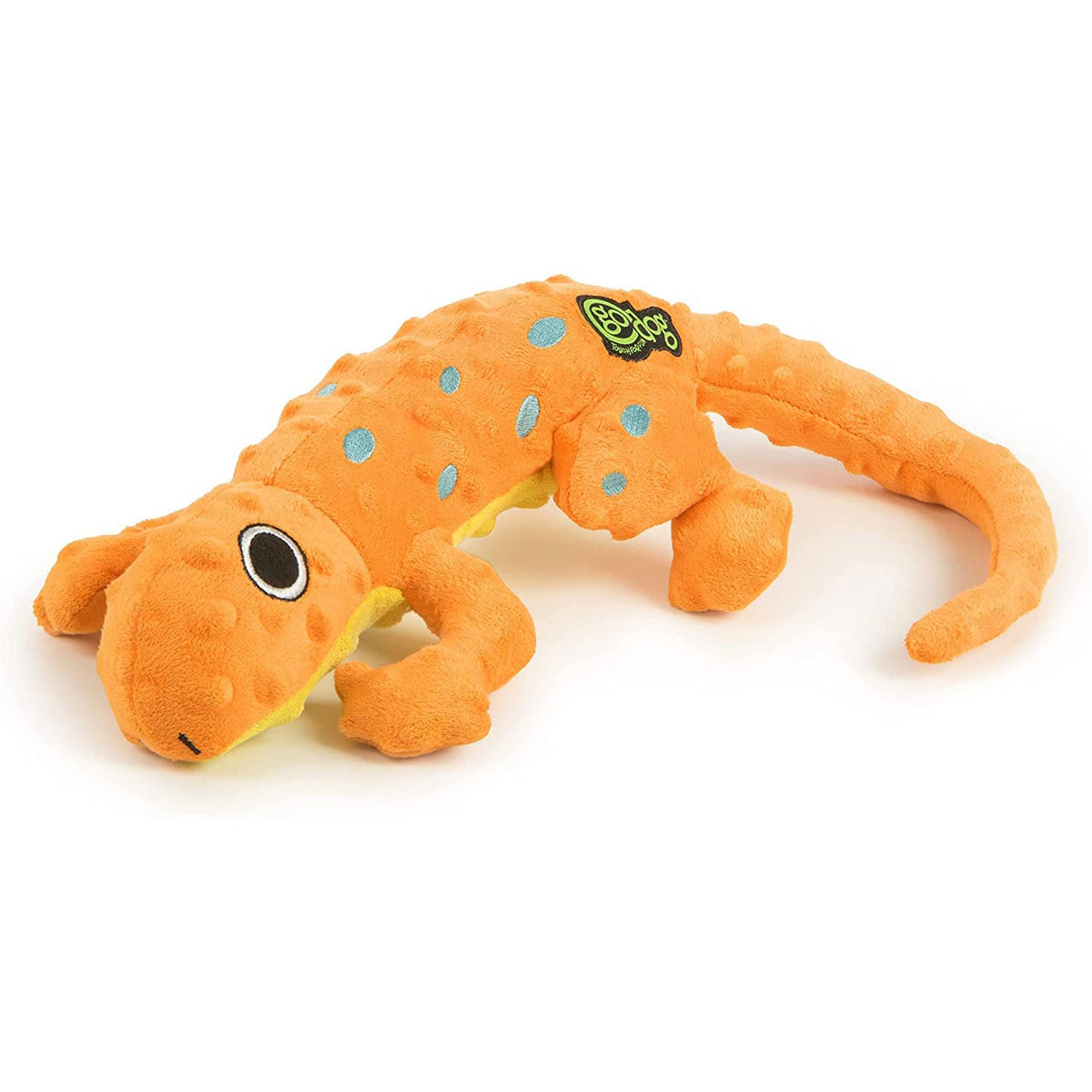 goDog Amphibianz Gecko Plush Dog Toy - Orange - Dog Toy - goDog - PetMax Canada