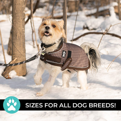 Shedrow K9 Expedition Dog Coat Cinder Houndstooth - Coats - Shedrow K9 - PetMax Canada