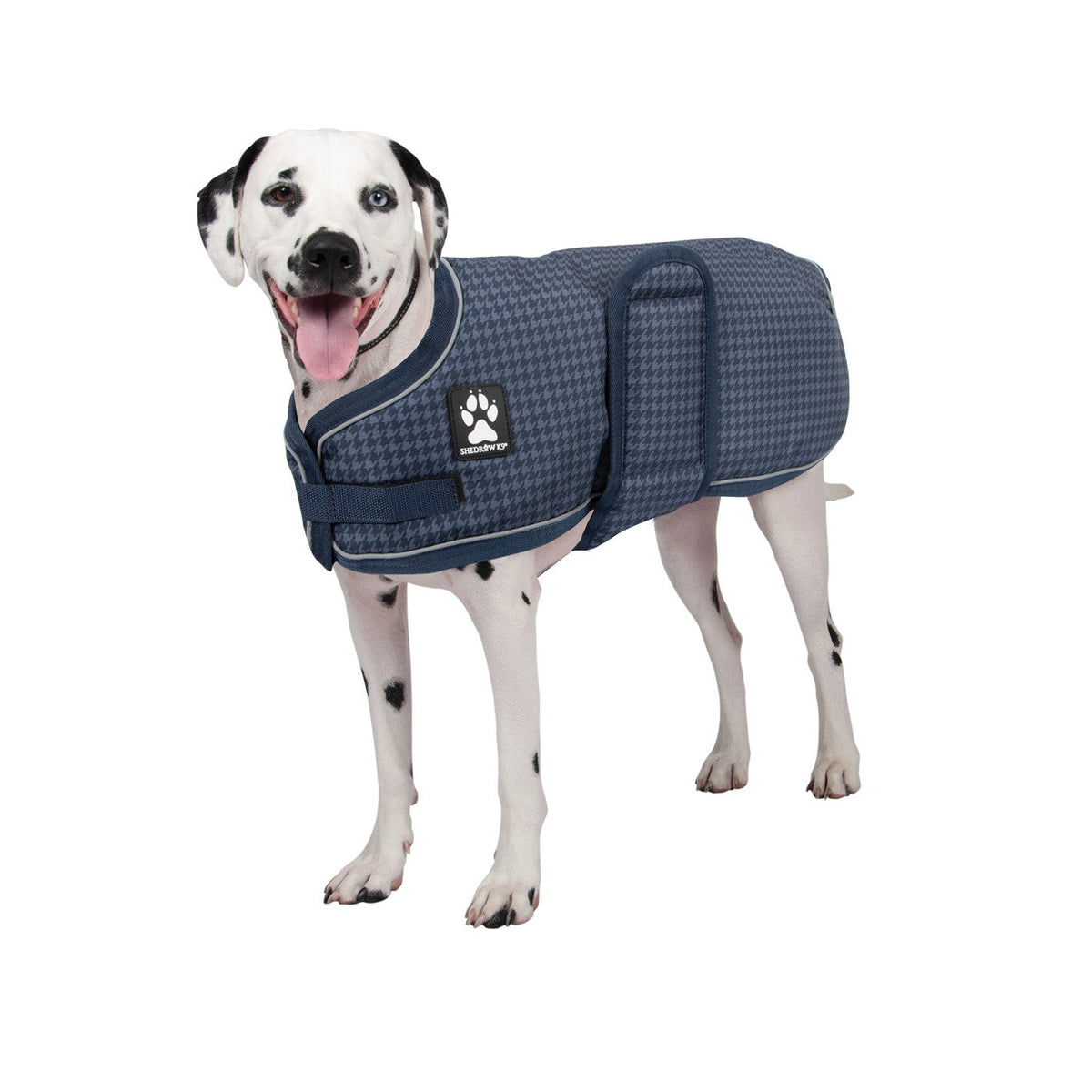 Shedrow K9 Expedition Dog Coat Blue Houndstooth - Coats - Shedrow K9 - PetMax Canada