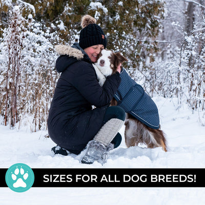 Shedrow K9 Expedition Dog Coat Blue Houndstooth - Coats - Shedrow K9 - PetMax Canada