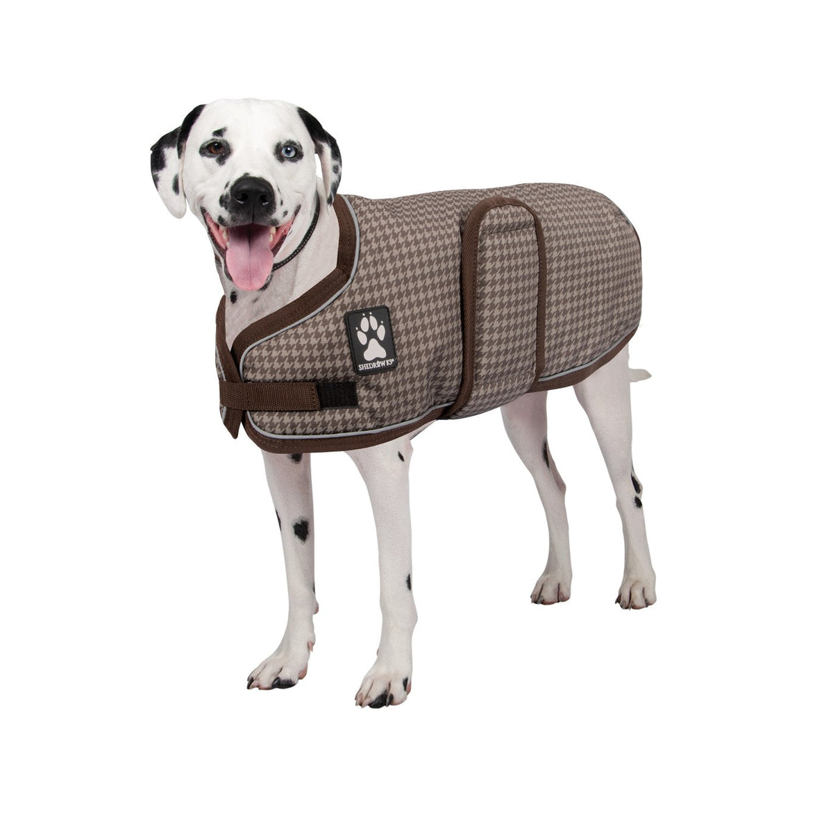 Shedrow K9 Expedition Dog Coat Cinder Houndstooth - Coats - Shedrow K9 - PetMax Canada