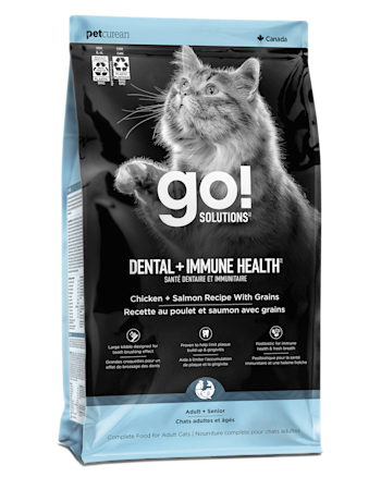 Go! Dental + Immune Health Chicken + Salmon Cat Food With Grains