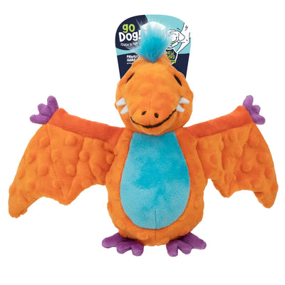 goDog Dinos Percy Pterodactyl Plush Dog Toy - Dog Toy - goDog - PetMax Canada