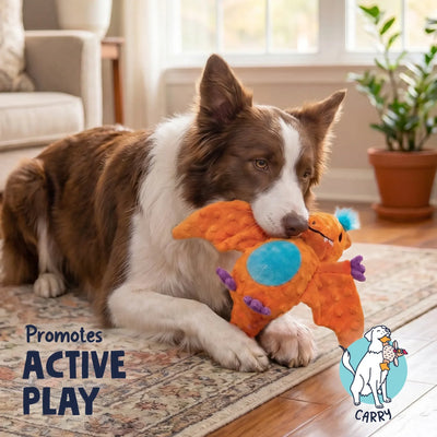 goDog Dinos Percy Pterodactyl Plush Dog Toy - lifestyle - Dog Toy - goDog - PetMax Canada