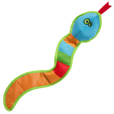 goDog Flap 'N Fun Vince Viper Plush Dog Toy - toy laid flat - Dog Toy - goDog - PetMax Canada