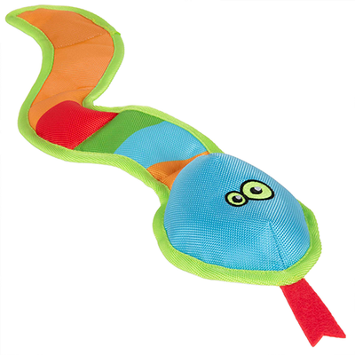 goDog Flap 'N Fun Vince Viper Plush Dog Toy - angled view - Dog Toy - goDog - PetMax Canada