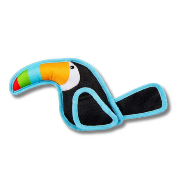 goDog Flap 'N Fun Tico Toucan Plush Dog Toy - Dog Toy - goDog - PetMax Canada