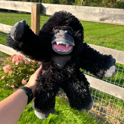 Tall Tails Plush Gorilla With Squeaker & Interior Rope Dog Toy