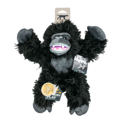 Tall Tails Plush Gorilla With Squeaker & Interior Rope Dog Toy