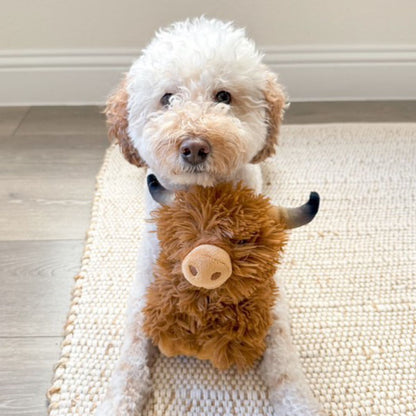 Tall Tails Plush Highland Cow Dog Toy