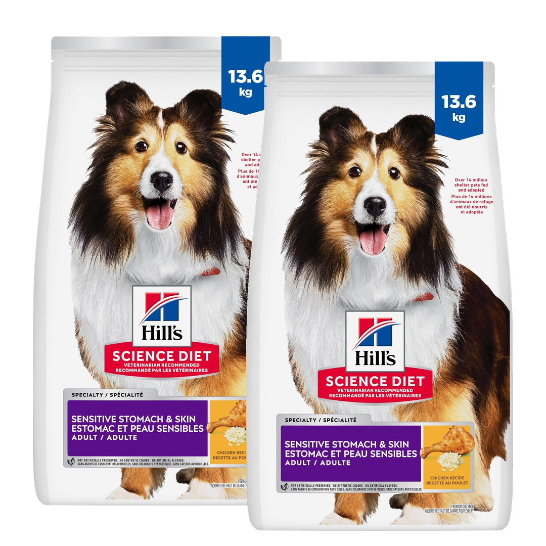Hill's Science Diet Adult Sensitive Stomach & Skin Chicken Recipe Dry Dog Food 2 Pack