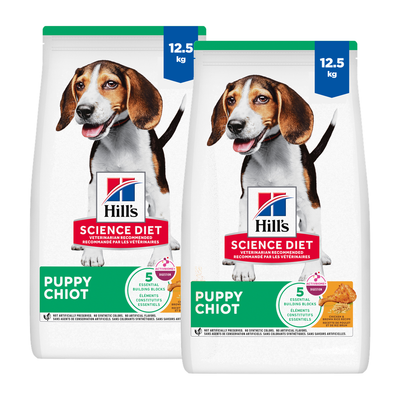 Hill's Science Diet Puppy Chicken & Brown Rice Recipe Dry Dog Food 2 Pack
