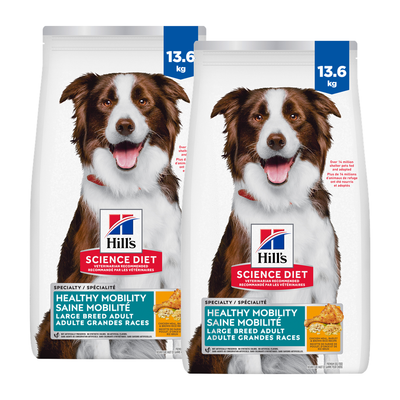 Hill's Science Diet Adult Healthy Mobility Large Breed Chicken Meal, Brown Rice & Barley Recipe Dry Dog Food 2 Pack