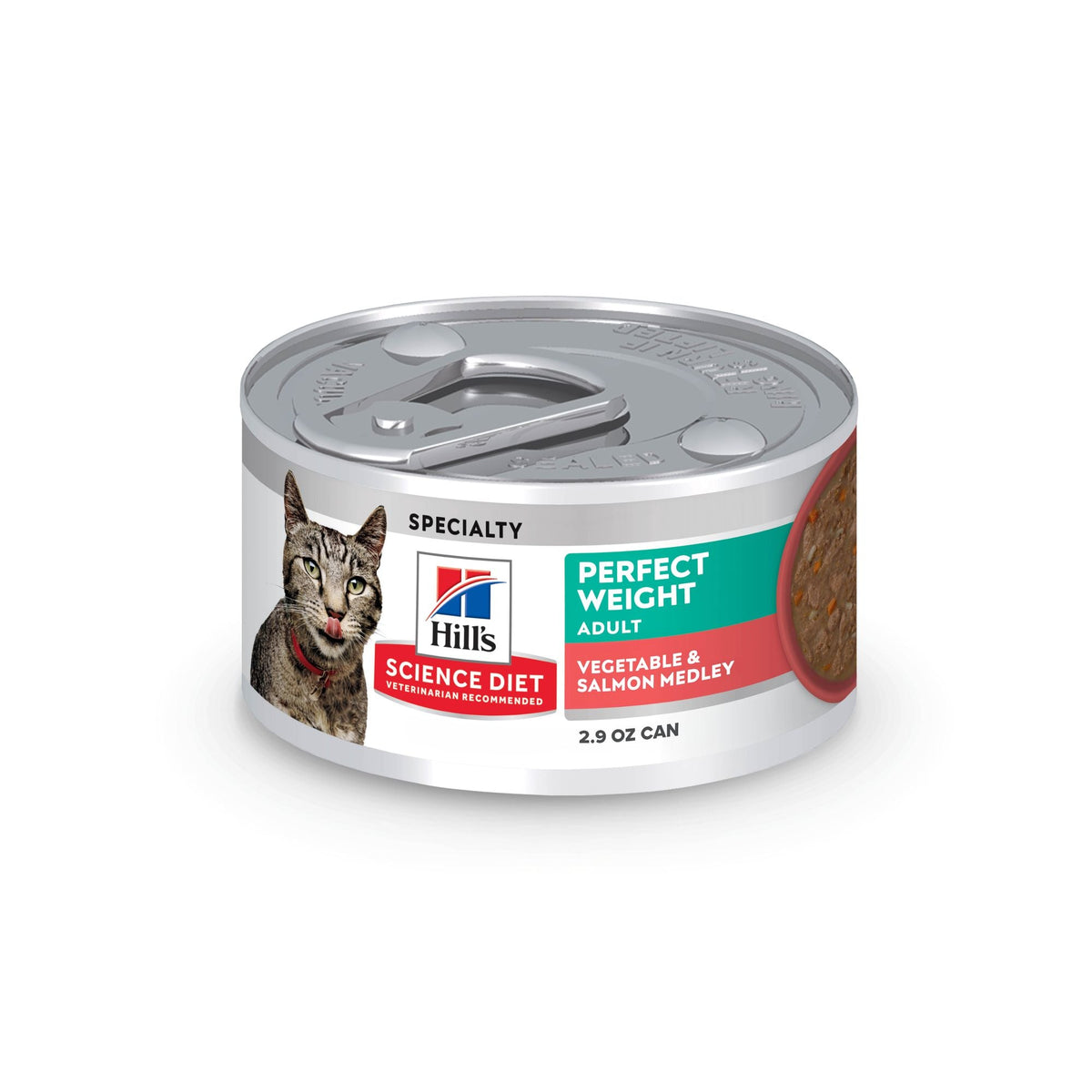 Hill's Science Diet Canned Cat Food Perfect Weight Vegetable & Salmon Medley