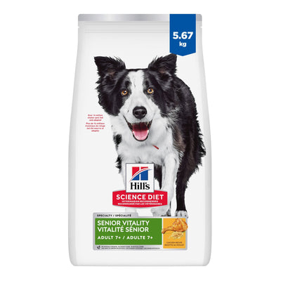 Hill's Science Diet Senior 7+ Senior Vitality Chicken & Rice Recipe Dry Dog Food 5.67 Kg