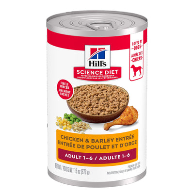 Hill's Science Diet Adult Chicken & Barley Entrée Wet Dog Food 370g