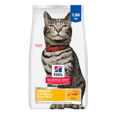 Hill's Science Diet Adult Urinary & Hairball Control Chicken Recipe Dry Cat Food