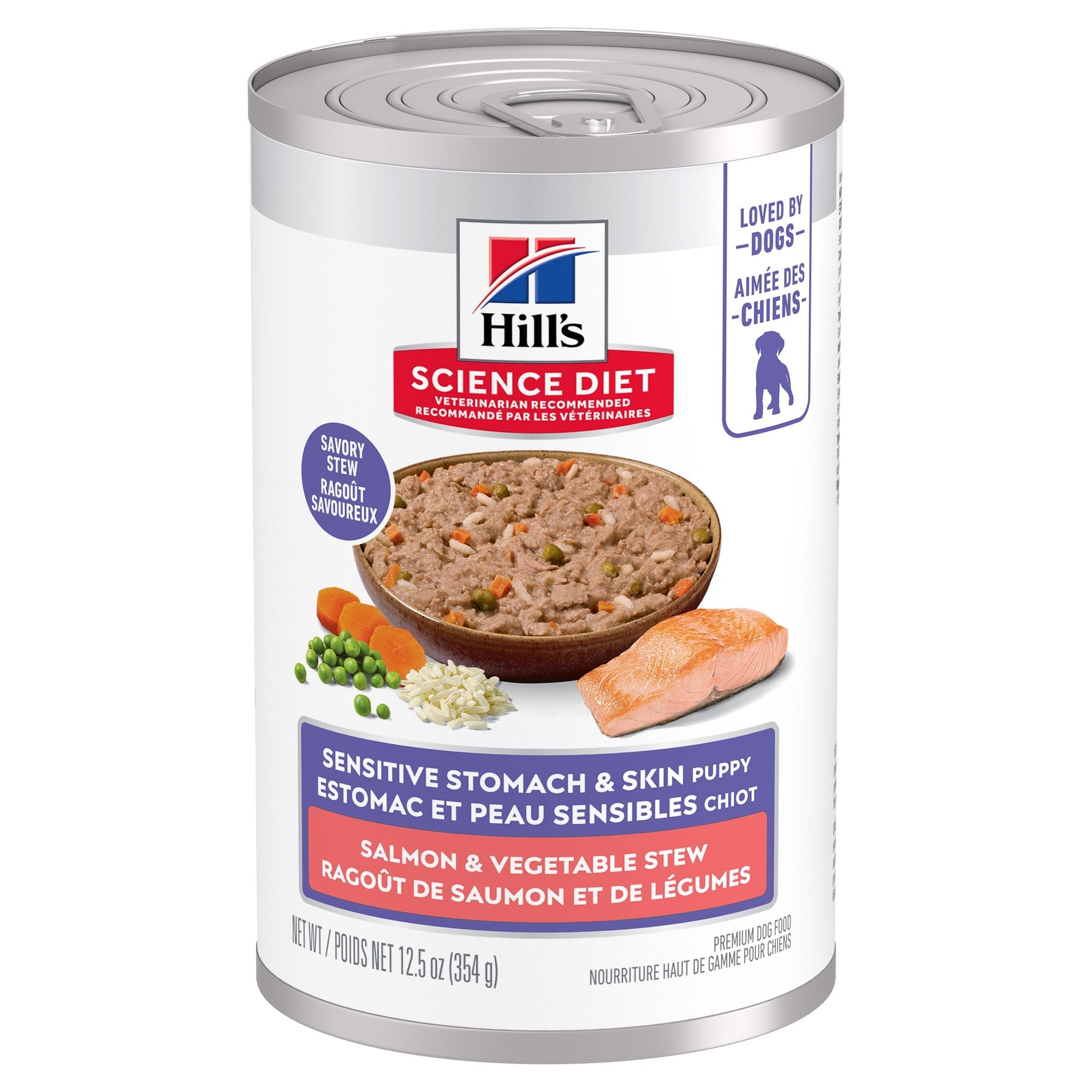 Hill's Science Diet Puppy Sensitive Stomach & Skin Salmon & Vegetable 370g