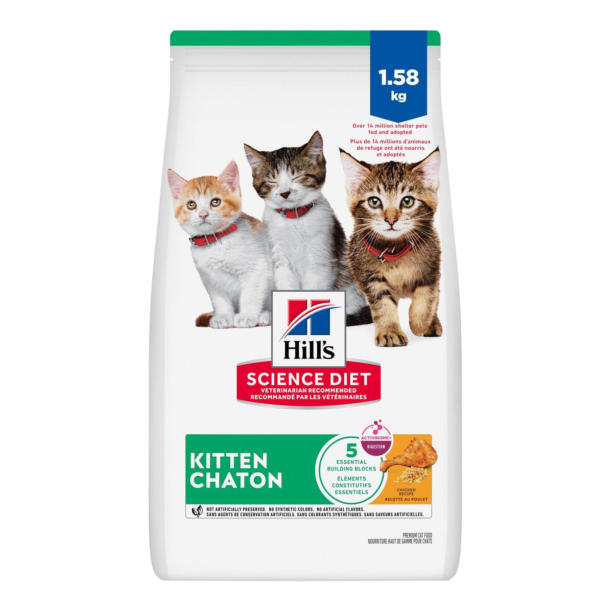 Hill's Science Diet Kitten Chicken Recipe Dry Cat Food 1.59 Kg