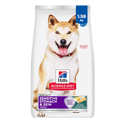 Hill's Science Diet Adult Sensitive Stomach & Skin Pollock Meal, Barley & Insect Meal Recipe Dry Dog Food