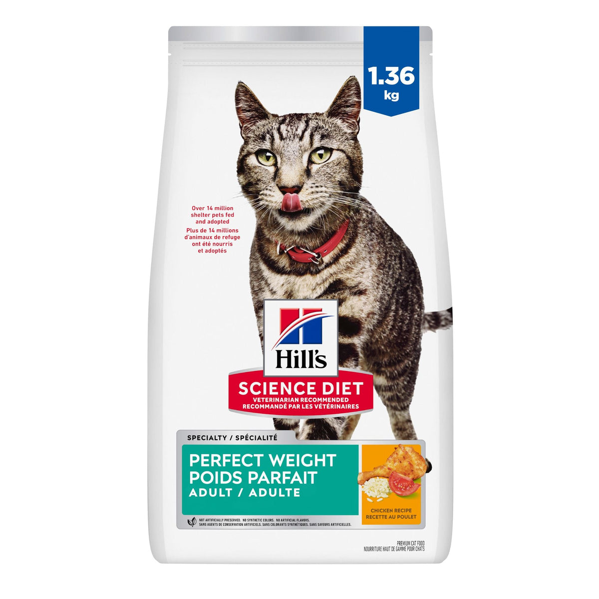 Hill's Science Diet Adult Perfect Weight Chicken Recipe Dry Cat Food 1.36 Kg