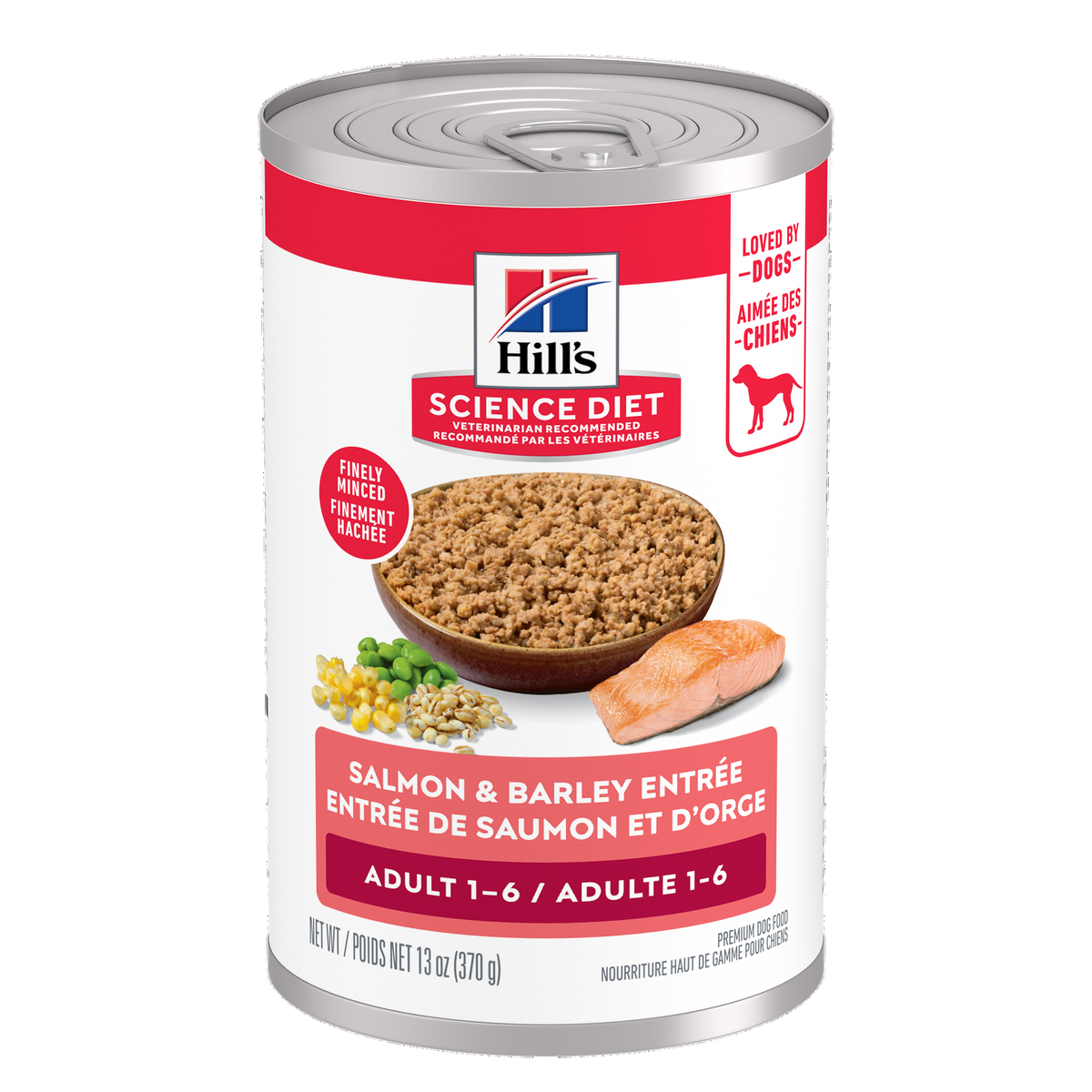Hill's Science Diet Adult Salmon & Barley Entree Dog Food 370g