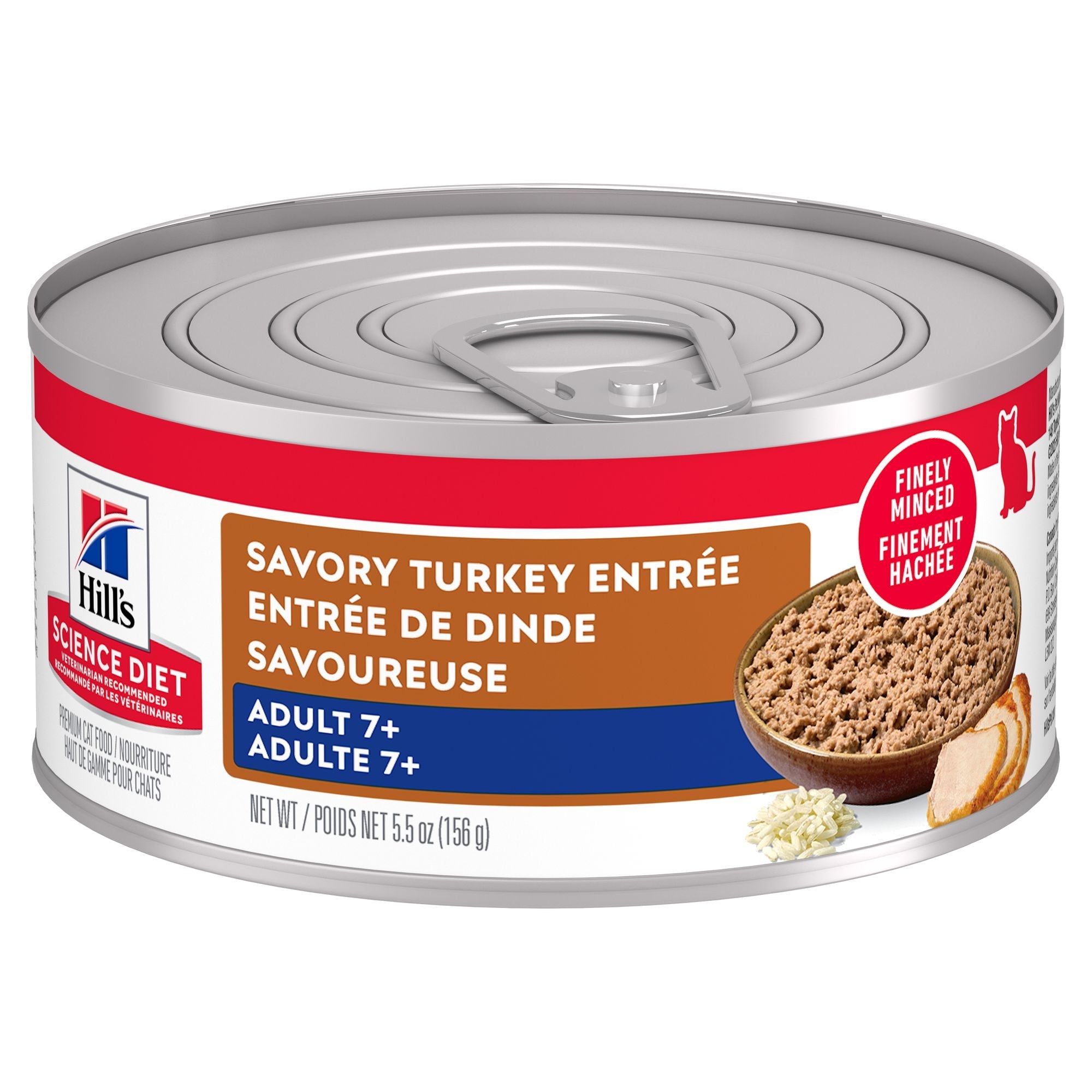 Hill's Science Diet Senior 7+ Canned Cat Food, Savory Turkey Entrée 156g