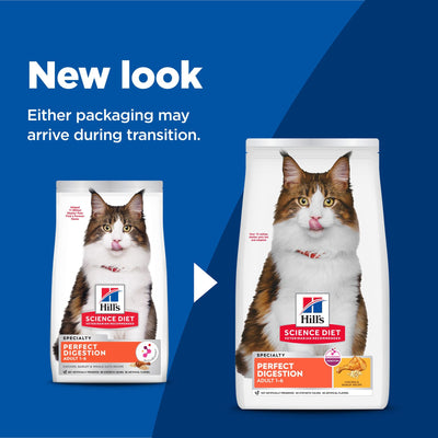 Hill's Science Diet Adult Perfect Digestion Chicken, Barley, & Whole Oats Recipe Dry Cat Food