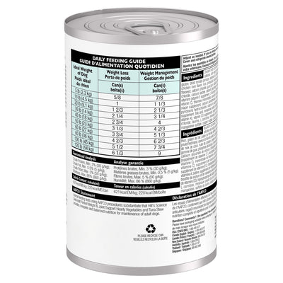 Hill's Science Diet Canine Can Perfect Weight & Joint Tuna & Hearty Vegetables