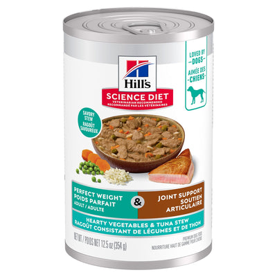 Hill's Science Diet Canine Can Perfect Weight & Joint Tuna & Hearty Vegetables 370g