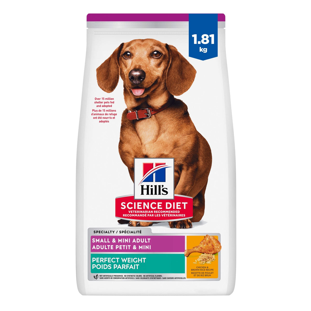 Hill's Science Diet Adult Perfect Weight Small & Mini Chicken Recipe Dry Dog Food 1.8 Kg