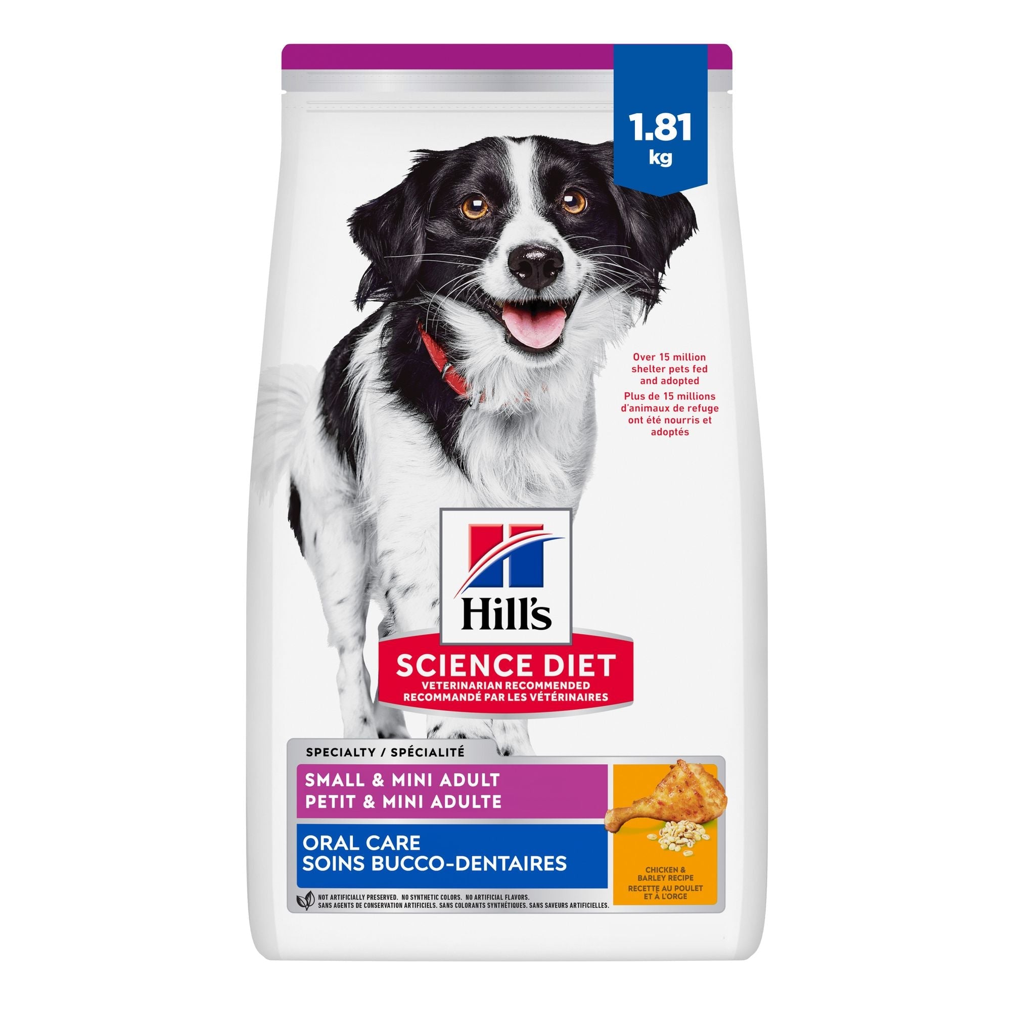 Hill's Science Diet Adult Oral Care Small & Mini Chicken Recipe Dry Dog Food 1.81 Kg