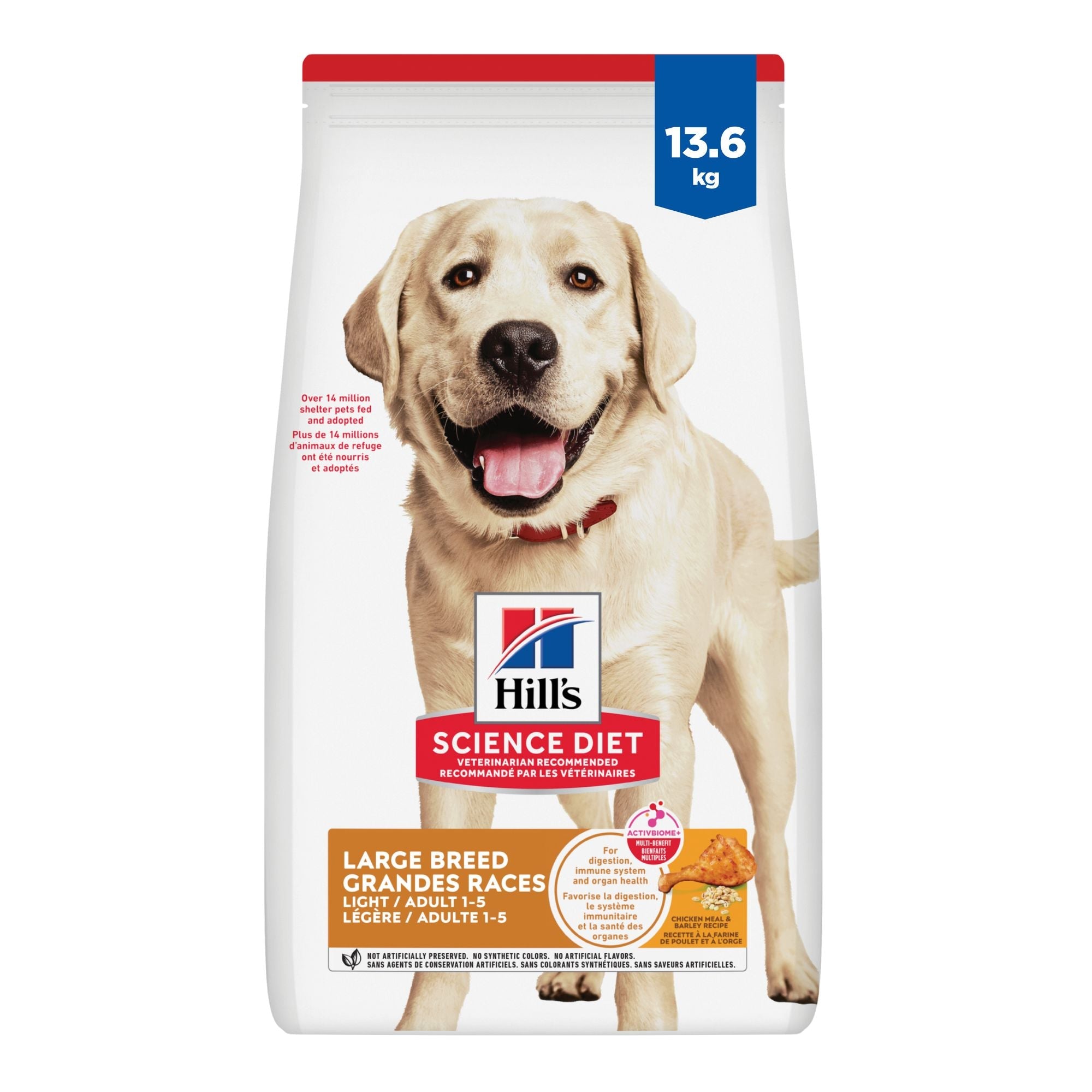 Hill's Science Diet Adult Light Large Breed with Chicken Meal & Barley Dry Dog Food 13.6 Kg