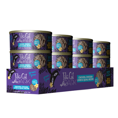 Tiki Cat After Dark Pâté Chicken, Chicken Liver & Quail Recipe Wet Cat Food - Case of 12 - Tiki Cat - PetMax Canada