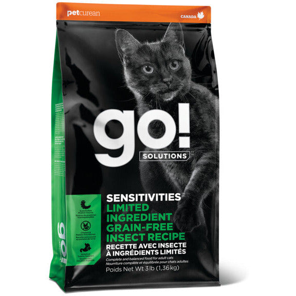 GO! SENSITIVITIES Limited Ingredient Grain Free Insect recipe for cats  Cat Food  | PetMax Canada