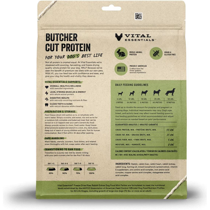 Vital Essentials Freeze Dried Raw Rabbit Mini Patties