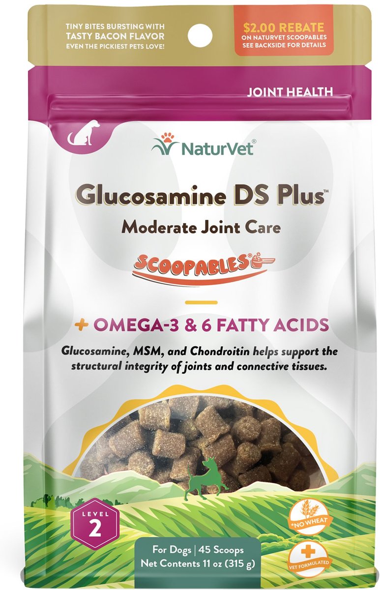 NaturVet Scoopables Glucosamine DS Plus Level 2 Moderate Joint Care Dog Supplement  Health Care  | PetMax Canada